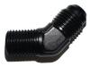 (image for) -6 AN JIC Male TO Male 1/4" NPT 45 DEGREE - Black Anodized