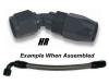 (image for) -4 AN 45 Degree Hose End - Black Anodized