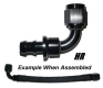 (image for) PushLock -10 AN 90 Degree Hose End - Black Anodized