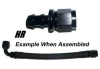 (image for) PushLock -6 AN Straight Hose End - Black Anodized