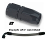 (image for) -4 AN Straight Hose End - Black Anodized