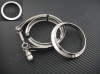 (image for) 4" V-Band Turbo Flange & Clamp Set- 1 & 1 4.62" Stainless Steel