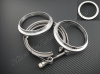 (image for) 4" V-band Turbo Flange & Clamp Set - 2 & 1 4.62" Stainless Steel